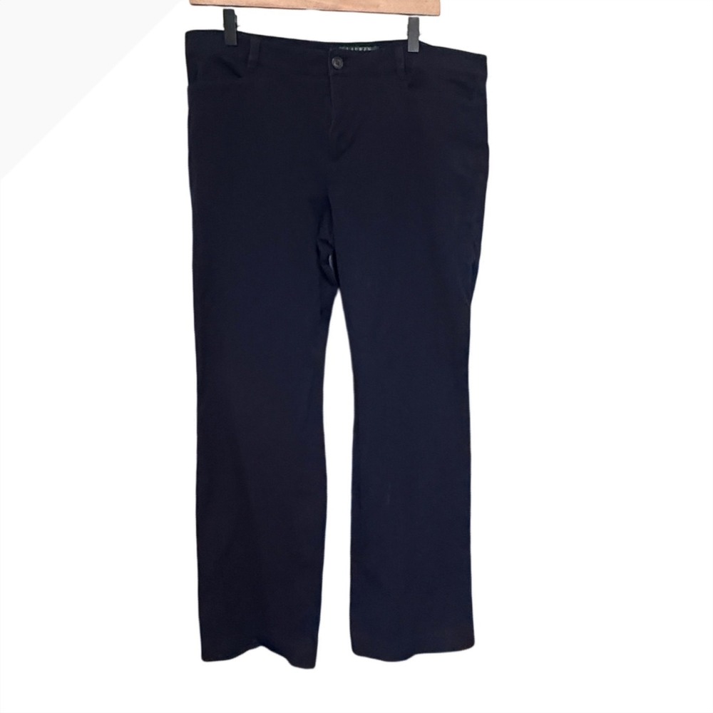 Lauren Ralph Lauren Adelle Pants Straight Leg 14 Navy Blue Excellent Stretch - Picture 4 of 4